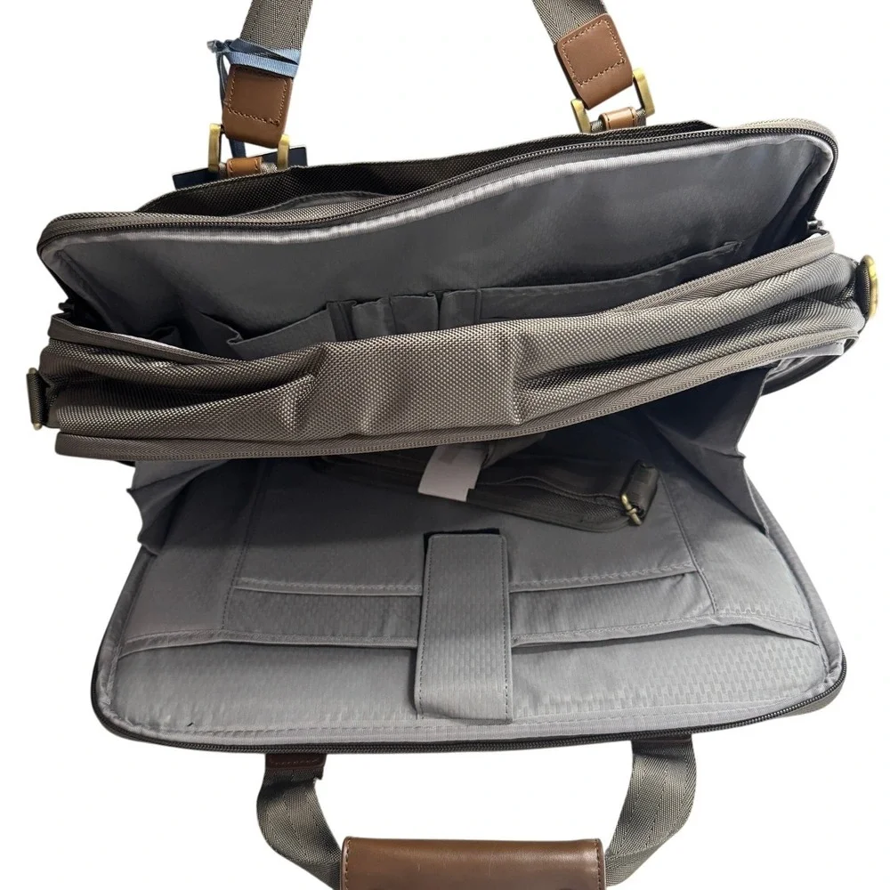 Cutter & Buck Unisex Laptop Messenger Bag Briefcase Brown Tan 16